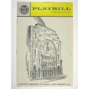 Electra Playbill September 1961 New York City Center Greek tragedy